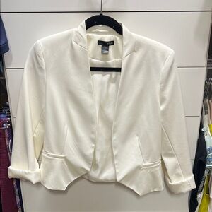 Aqua white blazer